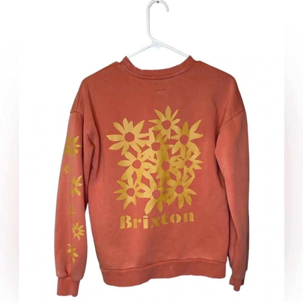 Brixton Amarillo Creek Crew Neck Sweatshirt In Apricot Size XS - Picture 5 of 11